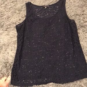 Cute sheer navy top by the Limited